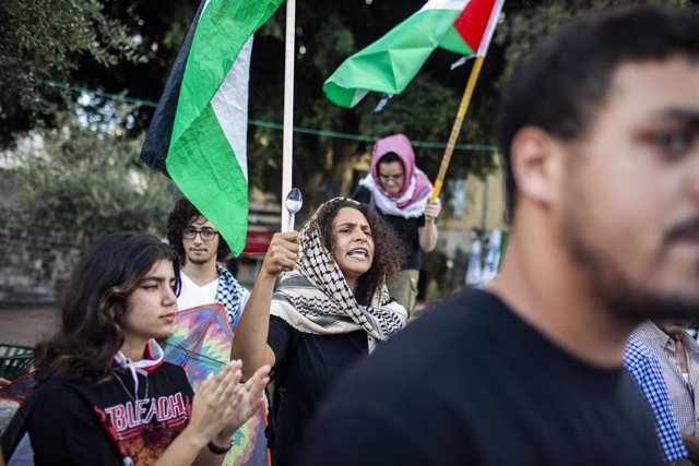 Archivo - Manifestación por la liberación de presos palestinos en Nazaret 