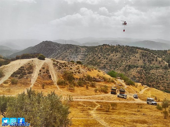 Incendio en el Cerro de San Miguel, imagen de archivo