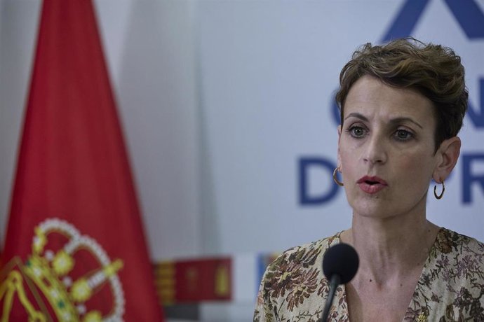 Archivo - Imagen de archivo de la presidenta del Gobierno de Navarra, María Chivite.