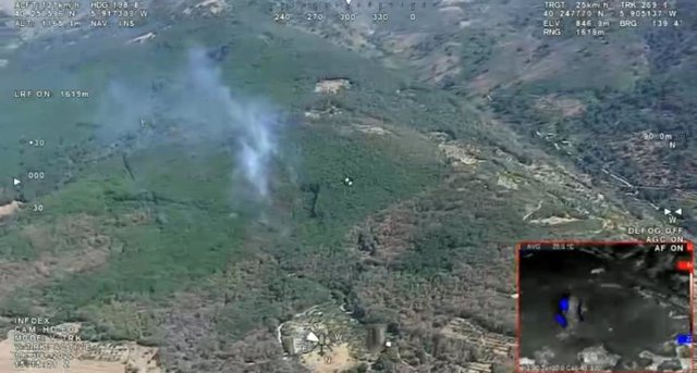Incendio forestal declarado en Extremadura.