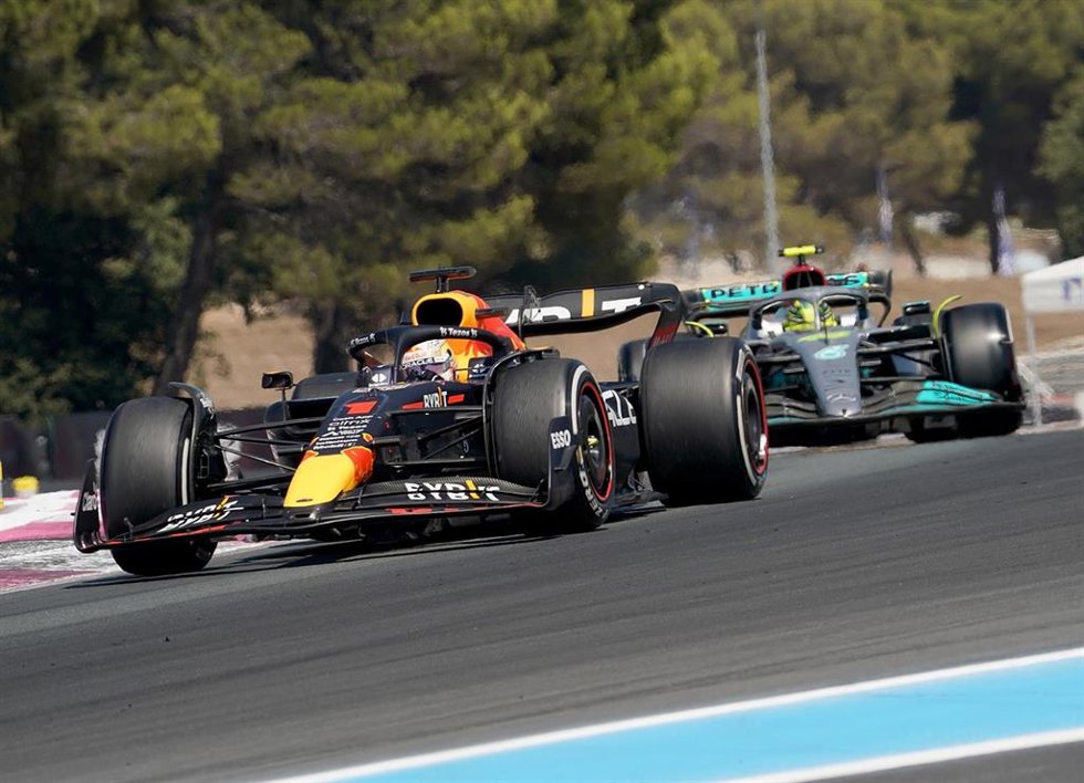 El piloto neerlandés Max Verstappen, durante la carrera del GP de Francia 2022.