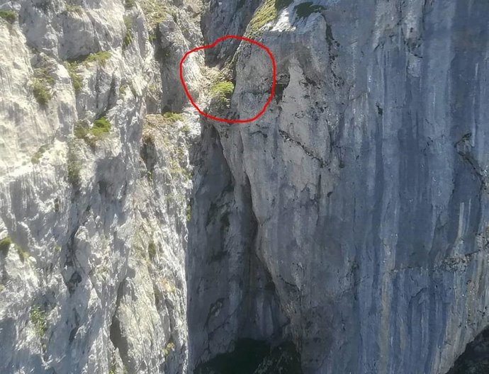 Un momento del rescate.