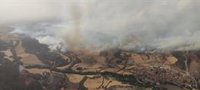 Evacuados cinco municipios por el fuego en Quintanilla del Coco (Burgos), que sigue en nivel 2