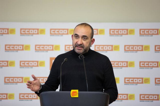 Archivo - El secretari general de CCOO de Catalunya, Javier Pacheco