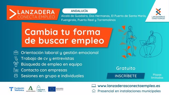 Cartel de las Lanzaderas Conecta Empleo.