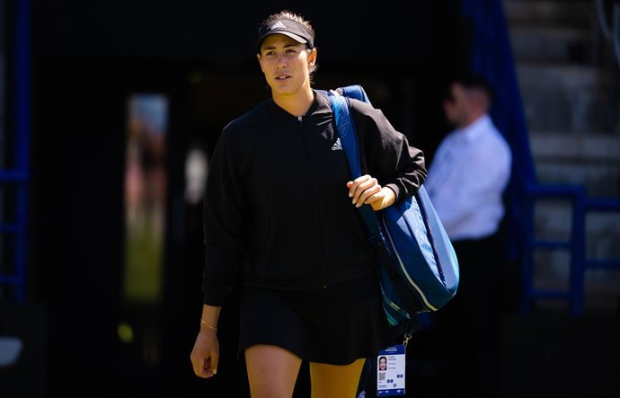 Archivo - Garbine Muguruza of Spain in action during the third round of the 2022 Rothesay International WTA 500 tennis tournament against Camila Giorgi of Italy