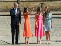 Los Reyes vuelven a Santiago de Compostela acompañados de la Princesa Leonor y Sofía