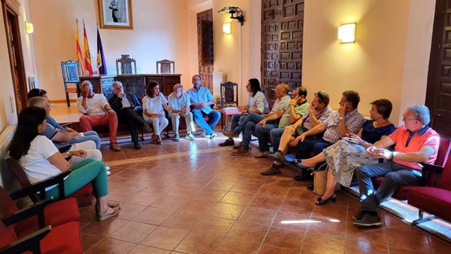 Reunión de la Diputación de Zaragoza, Gobierno de Aragón y municipios afectados por el incendio de Ateca (Zaragoza).