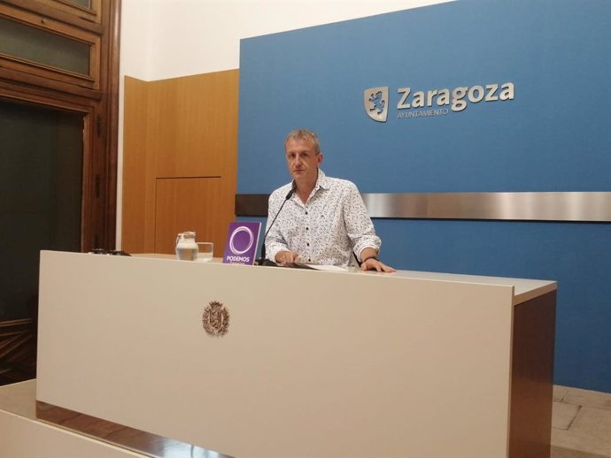 El portavoz de Podemos en el Ayuntamiento de Zaragoza, Fernando Rivarés.