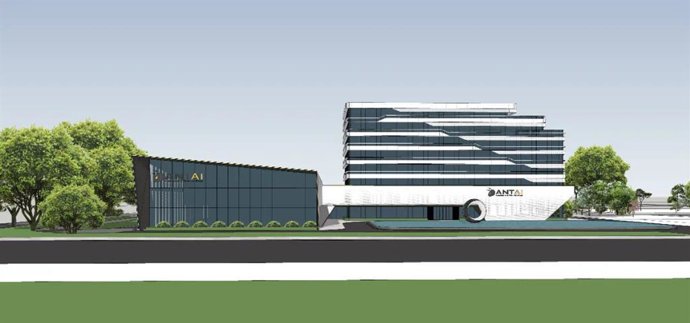 Rendering of the main buildings in Antaisolar's industrial park