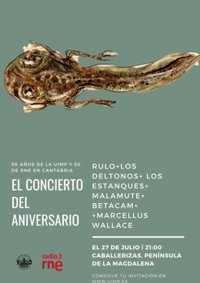 Rulo o Los Deltonos, entre los protagonistas del concierto aniversario de la UIMP y RNE el 27 en La Magdalena