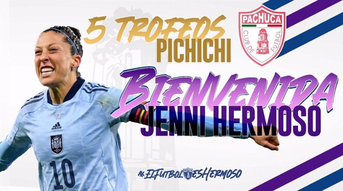 Jenni Hermoso, nueva futbolista de Pachuca.