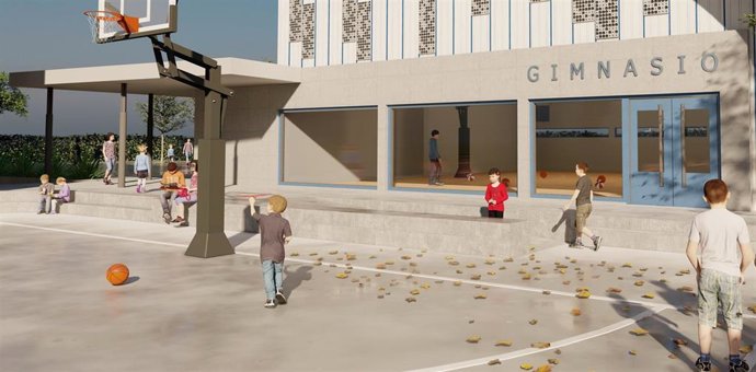 Archivo - Recreación del proyecto de reforma del colegio Alcazaba de Granada (archivo)