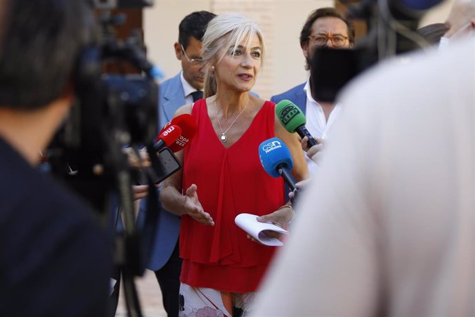 La consejera Patricia del Pozo, durante la visita al Maristán de Granada tras su rehabilitación, a 8 de julio de 2022 en Granada (Andalucía, España) (Foto de archivo).