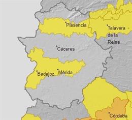 Avisos en Extremadura para el 26 de julio