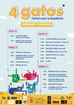 Cartel del festival 4Gatos