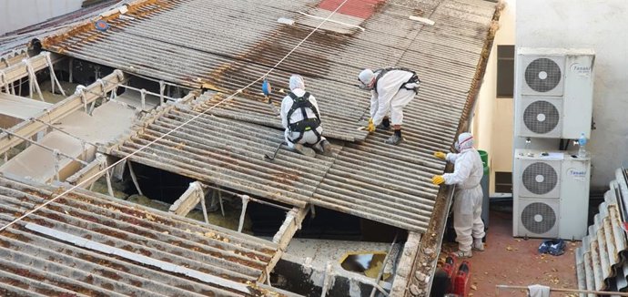 Obras en la sede central de la UPM.