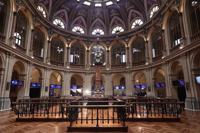 Interior del Palacio de la Bolsa, a 8 de julio de 2022, en Madrid (España)