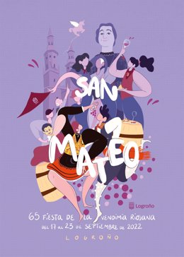 Archivo - 'Juntos De Nuevo', De Andrea Acedo Bueno, Cartel Anunciador De Las Fiestas De San Mateo 2022