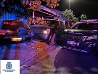 Detenidas cuatro personas por huir en un vehículo robado en Murcia y embestir contra coches policiales