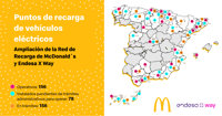Endesa y McDonald's impulsan su alianza en movilidad eléctrica y prevén superar los 300 cargadores este año