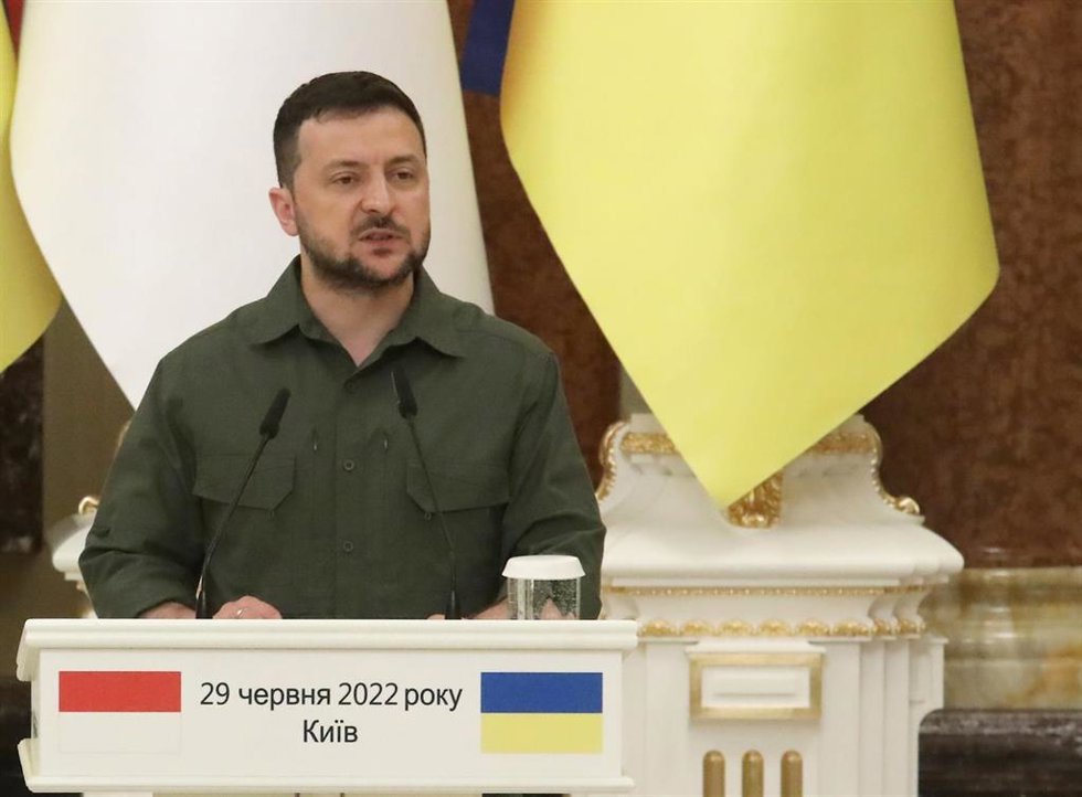 El presidente de Ucrania, Volodimir Zelenski.