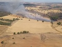 Medios trabajan en dos reactivaciones en los fuegos de Losacio (Zamora) y Quintanilla del Coco (Burgos)