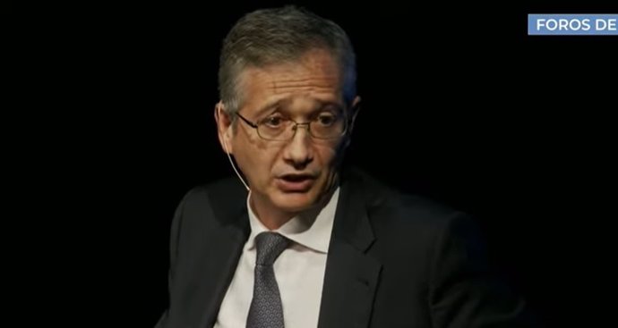 El gobernador del Banco de España, Pablo Hernández de Cos, este martes.