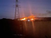 Desalojadas de madrugada varias viviendas rurales en San Roque (Cádiz) por un incendio en la Sierra del Arca