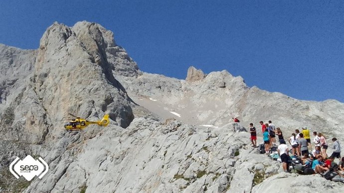 Imagen de uno de los rescates.