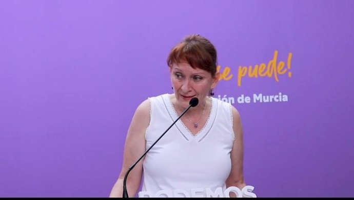 La portavoz de Podemos en la Asamblea Regional, María Marín