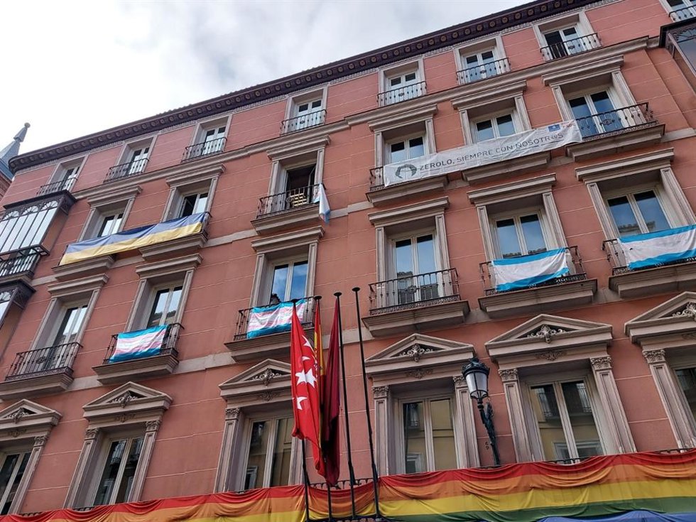 Banderas en el Edificio de grupos Municipales