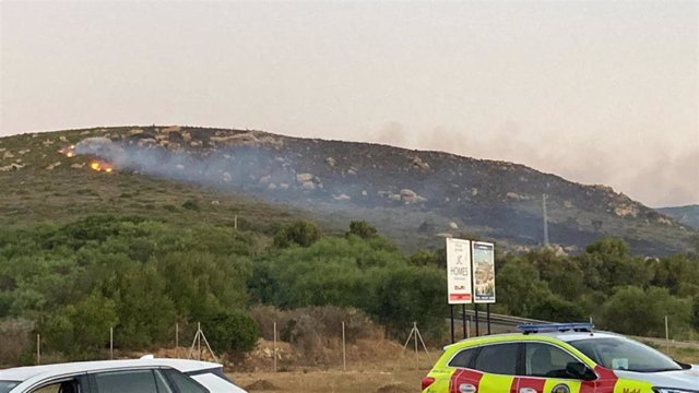 Sierra de San Roque donde se ha declarado el incendio.