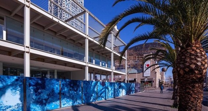 El Centro Mediterráneo de Investigaciones Marinas y Ambientales del paseo marítimo de la Barceloneta.