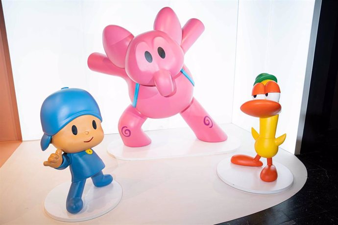 Figuras de Pocoyó, Elly y Pato en el Museo de Cera de Madrid.