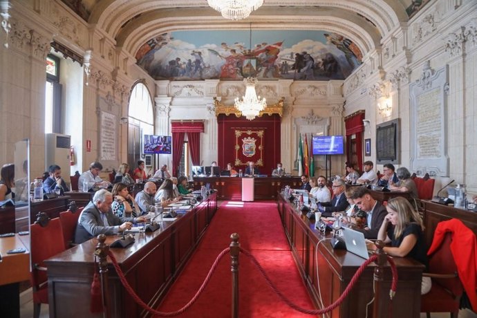 Pleno del Ayuntamiento de Málaga en una imagen de archivo
