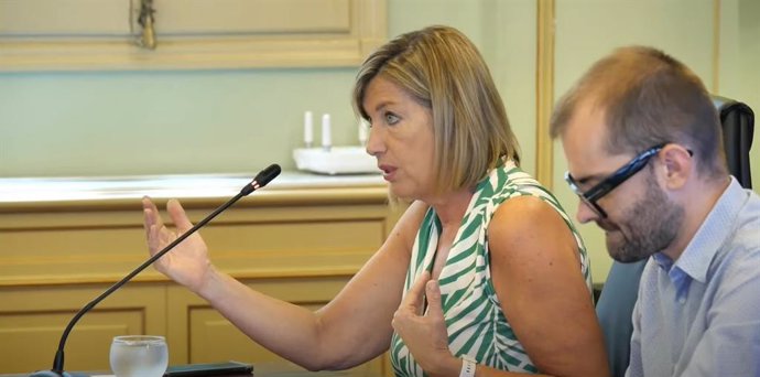 La consellera de Salud y Consumo, Patricia Gómez, durante la Comisión de Salud, en el Parlament.