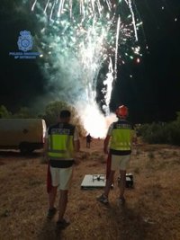La Policía Nacional utiliza drones térmicos para prevenir incendios tras los fuegos artificiales de Tudela