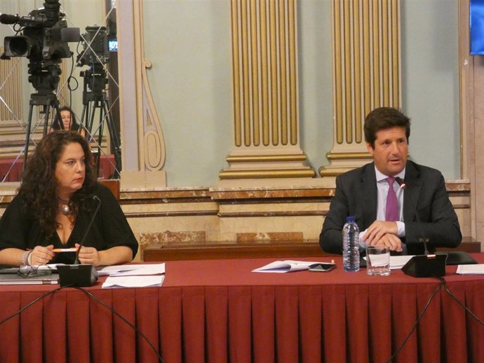 Los concejales de Cs en el Ayuntamiento de Huelva.