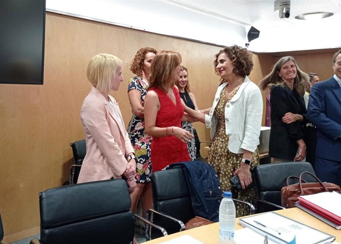 La consejera de Hacienda, Ana Cárcaba, en la reunión del pleno del Consejo de Política Fiscal y Financiera