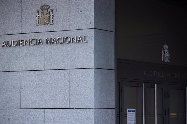 Archivo - Entrada a la Audiencia Nacional, en Madrid.
