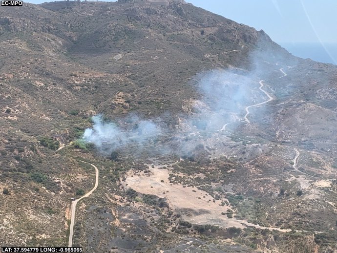 Imagen aérea del incendio