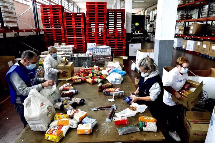 Voluntarios del Banco de Alimentos de Vigo.