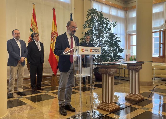 El presidente del Gobierno de Aragón, Javier Lambán.