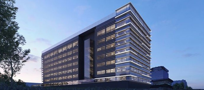 Archivo - Uno de los edificios de oficinas de la socimi Saint Croix