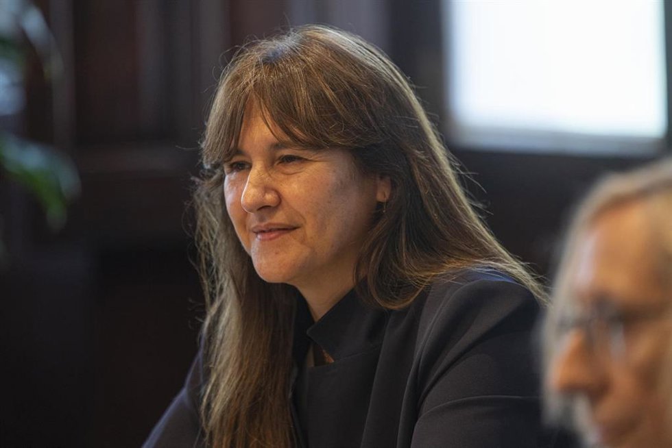 La presidenta del Parlament, Laura Borrs, durante una reunión de la Mesa del Parlament, en el Parlament, a 28 de julio de 2022, en Barcelona, Catalunya (España). La Mesa del Parlament aborda si suspende a la presidenta de la Cámara catalana. Esta inici