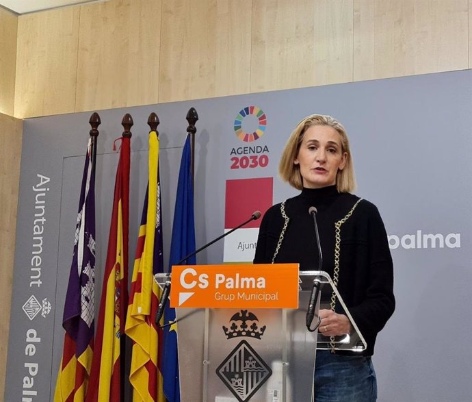 Archivo - La portavoz del grupo municipal de Ciudadanos (Cs) en el Ayuntamiento de Palma, Eva Pomar.