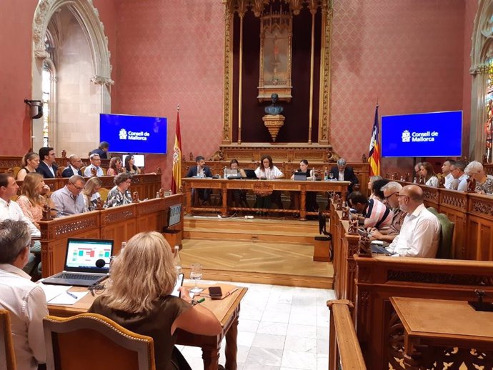 Pleno del Consell de Mallorca, este jueves.