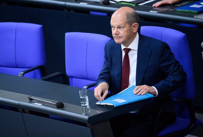 06 July 2022, Berlin: Germany's Chancellor Olaf Scholz attends a plenary session of the German Bundestag. Photo: Bernd von Jutrczenka/dpa