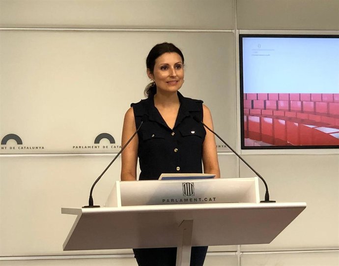 La portavoz del PP en la Cámara catalana, Lorena Roldán, a 28 de julio de 2022